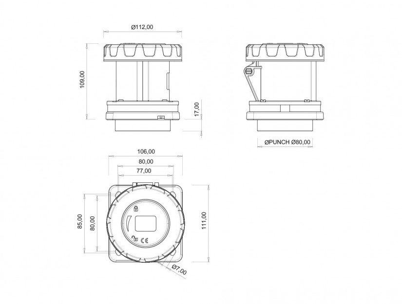 Technische Zeichnung BCS-4505-7413