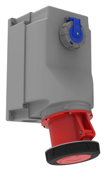 Wall socket — 90° — with panel socket BC1-6504-7537