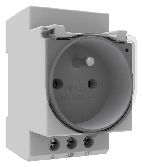 Prise sur rail DIN (Type français - avec LED) BR1-1402-2714